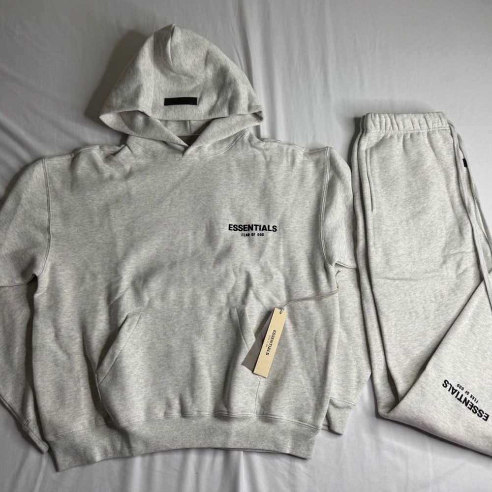 Essentials Light Gray Hoodie and Joggers